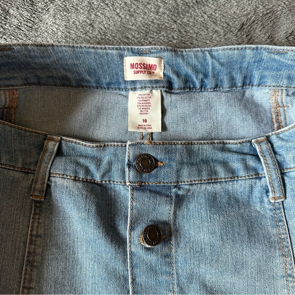 Y2K Mossimo A-Line Jean Skirt‎ Women's Size 16 Button Down - Picture 3 of 6